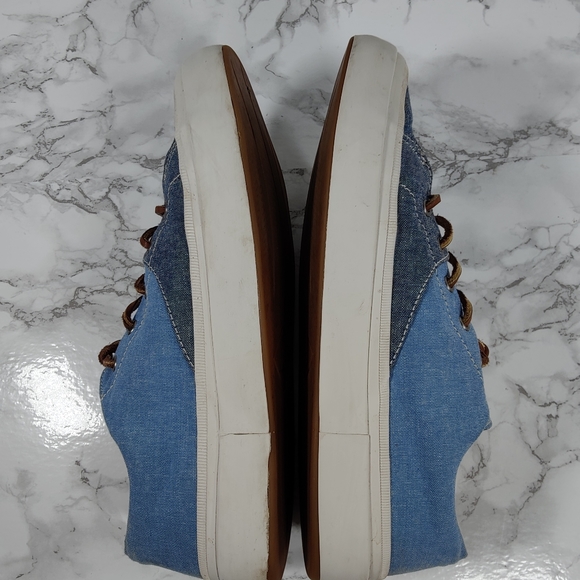 Sperry Topsider Haven Chambray Lace Up Sneakers Size 8 - Picture 6 of 9